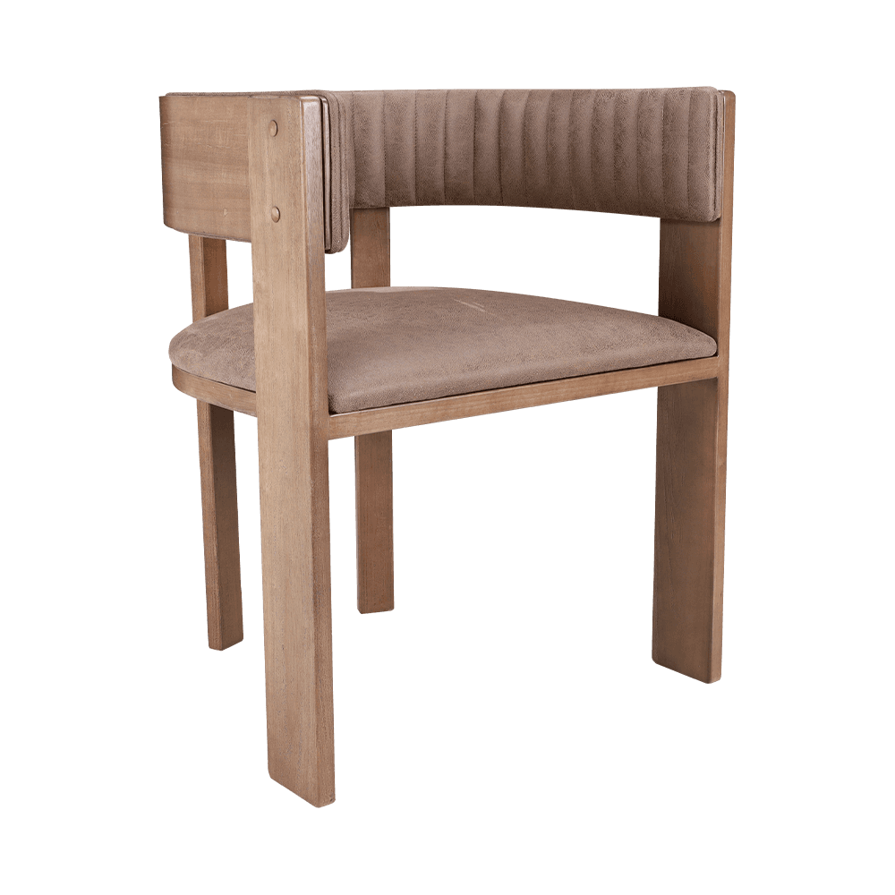 Chaise de restauration en bois massif vintage rembourré