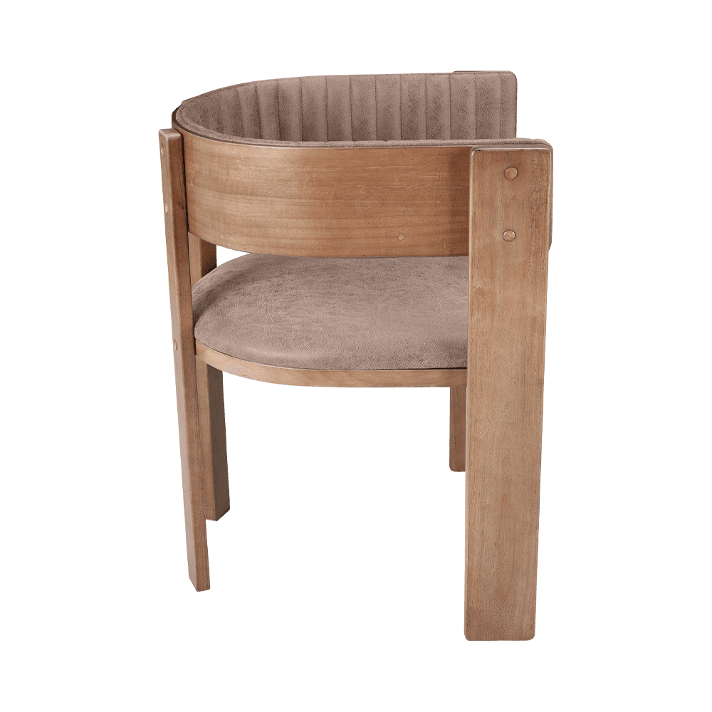 Chaise de restauration en bois massif vintage rembourré