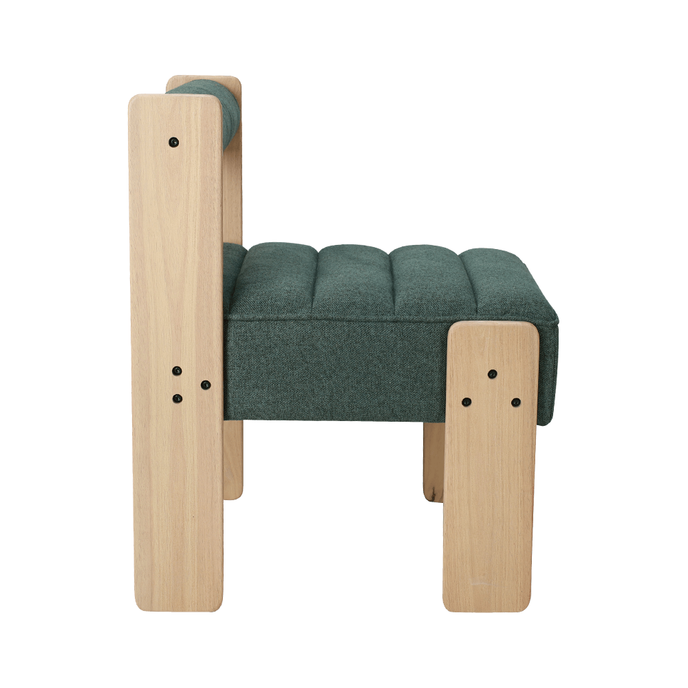 Chaise à manger en bois en caoutchouc