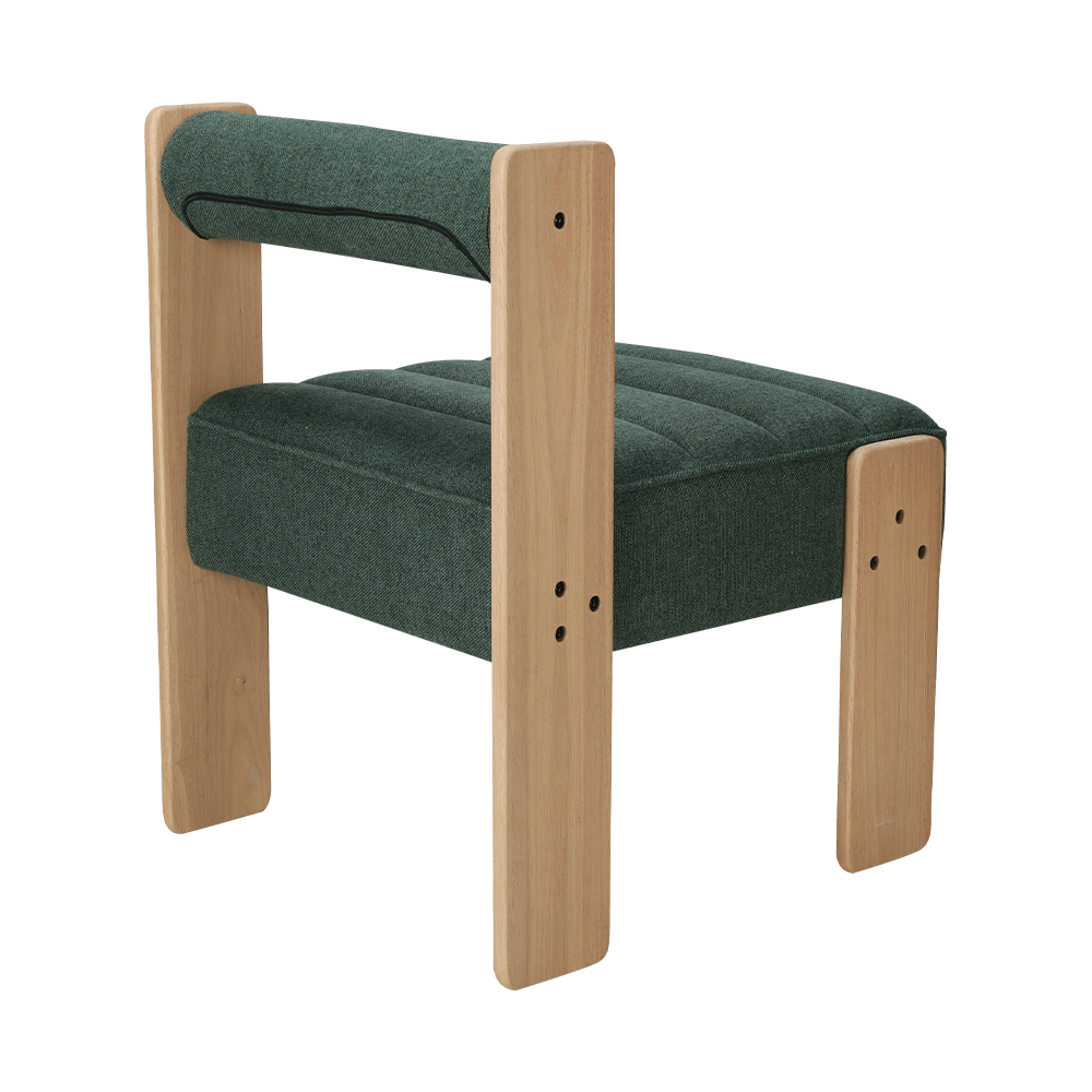 Chaise à manger en bois en caoutchouc