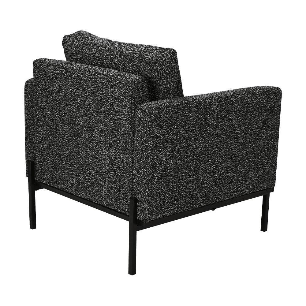 Chaise de salon grise avec des accoudoirs