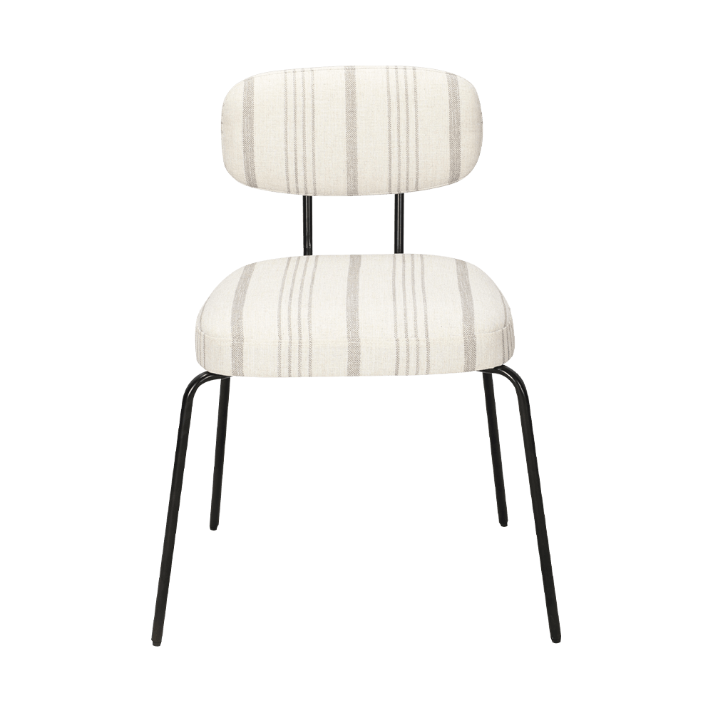 Chaise de salle à manger en métal moderne blanche