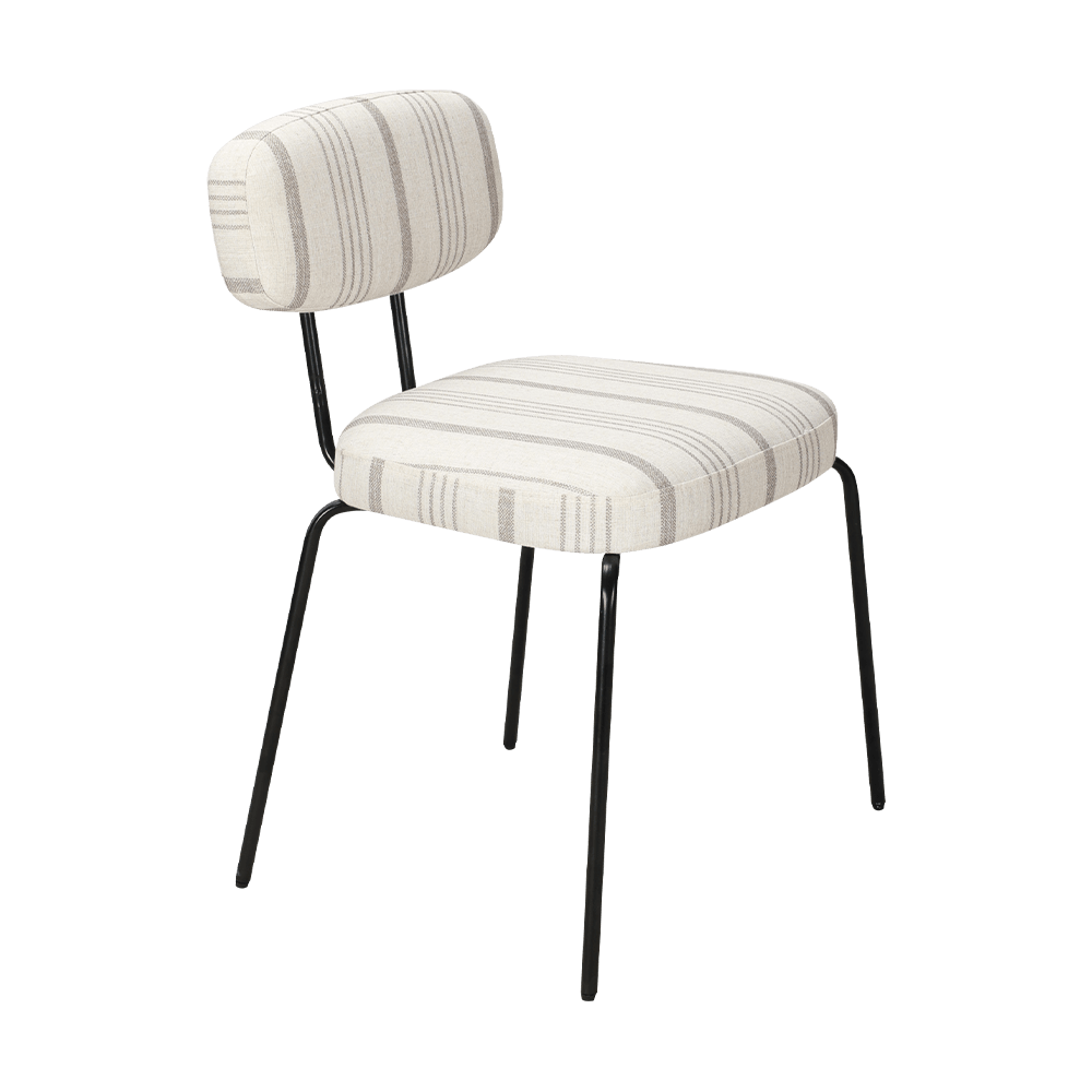 Chaise de salle à manger en métal moderne blanche