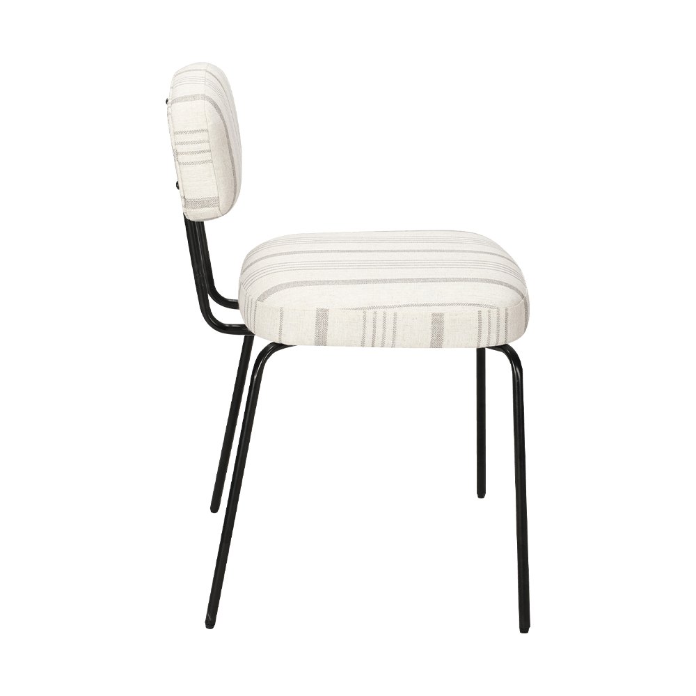 Chaise de salle à manger en métal moderne blanche