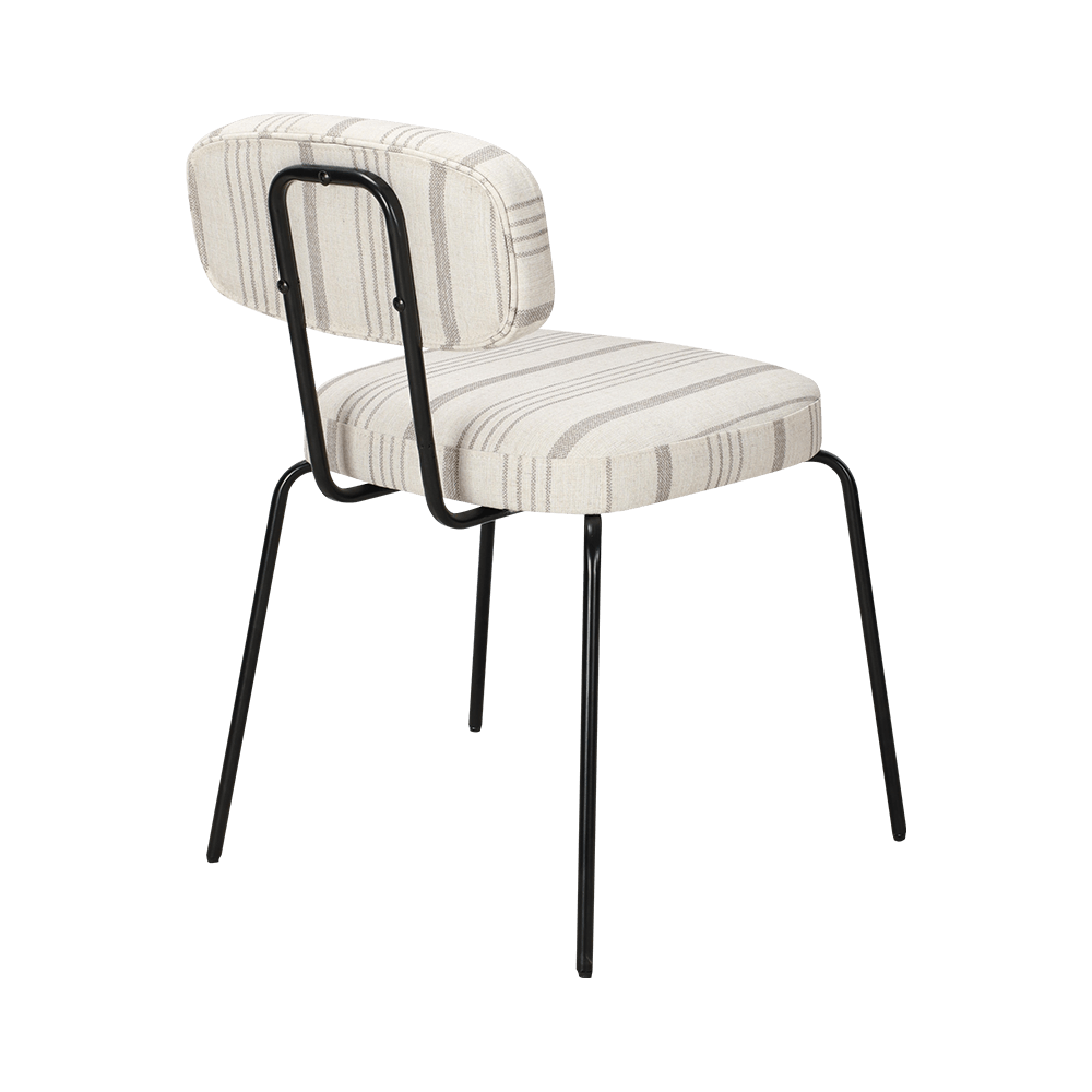 Chaise de salle à manger en métal moderne blanche