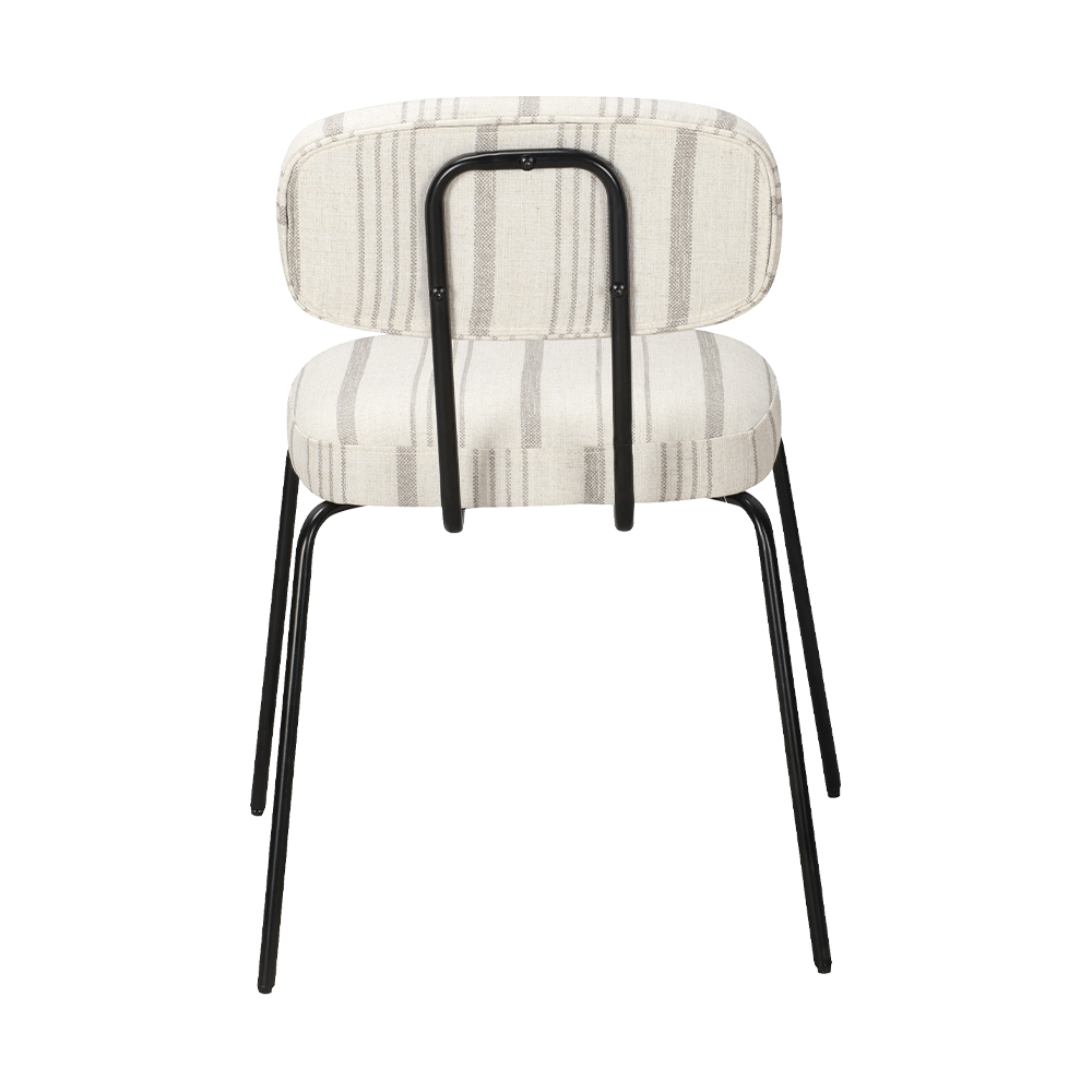 Chaise de salle à manger en métal moderne blanche