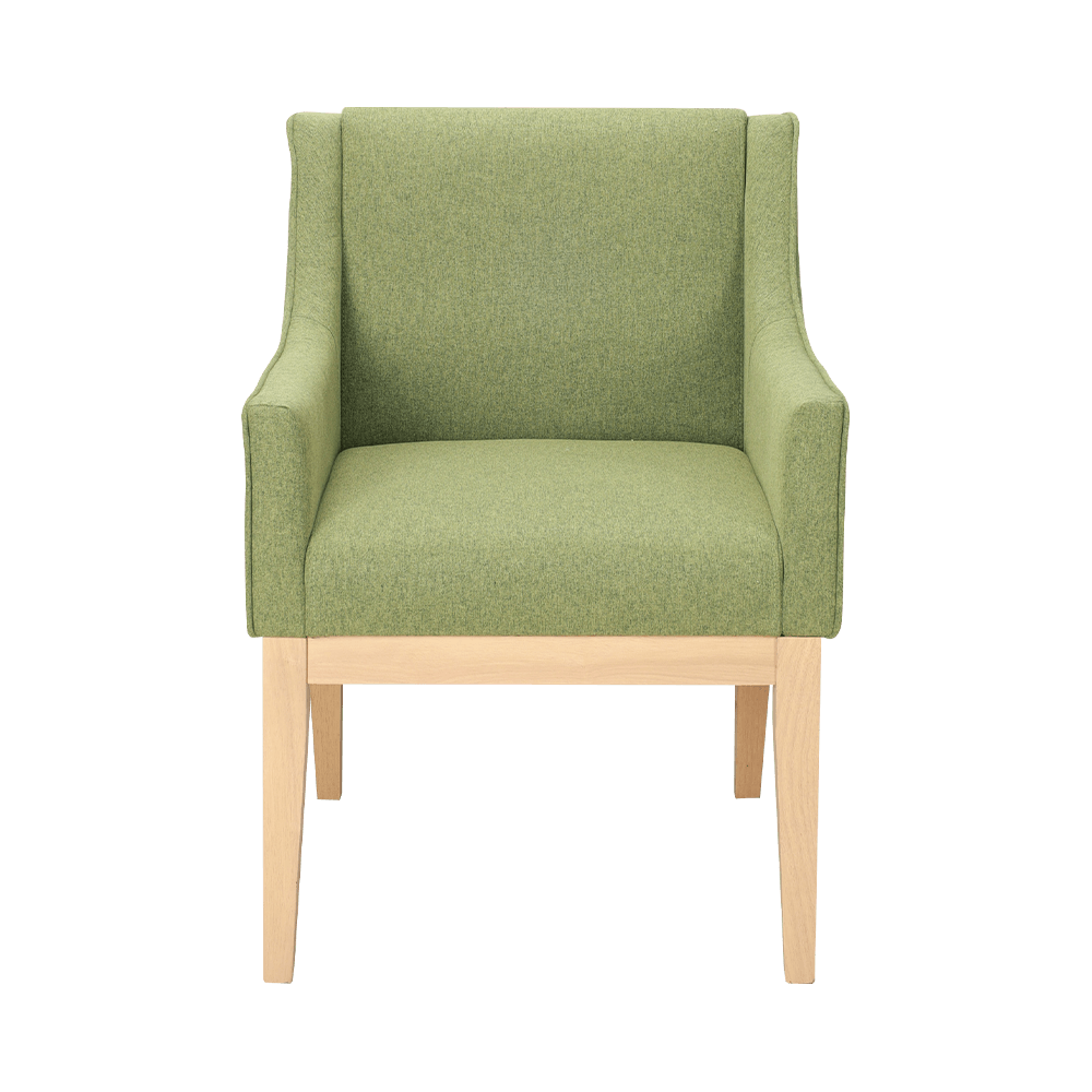 Chaise à manger en bois massif avec accoudoirs