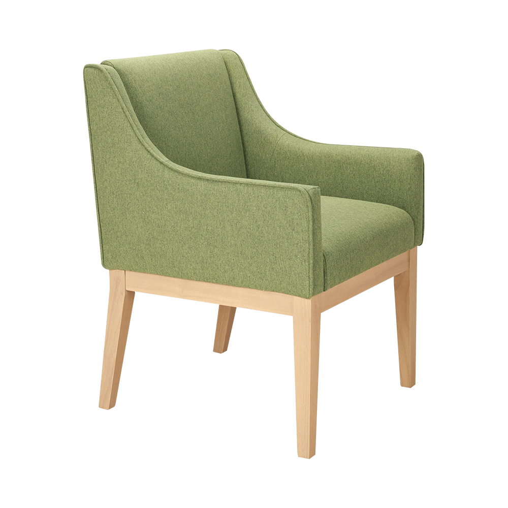 Chaise à manger en bois massif avec accoudoirs