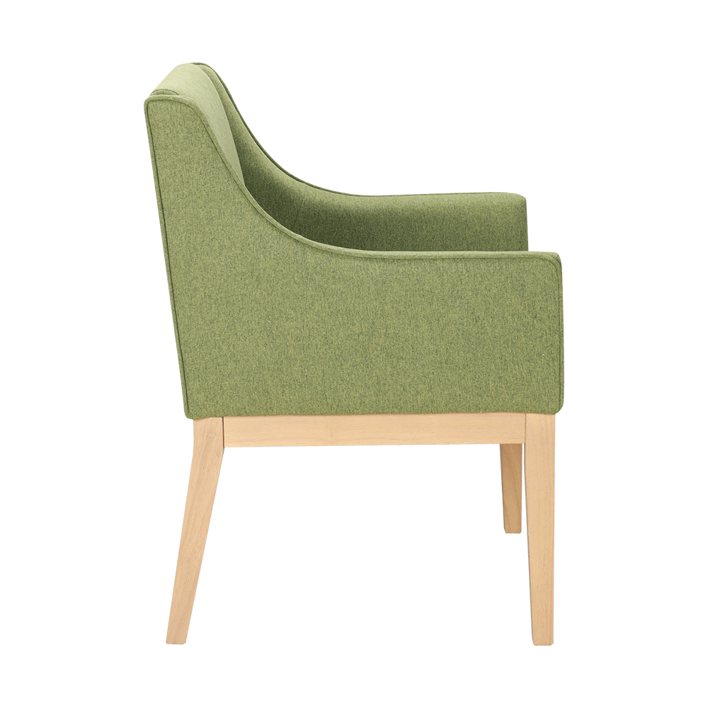 Chaise à manger en bois massif avec accoudoirs