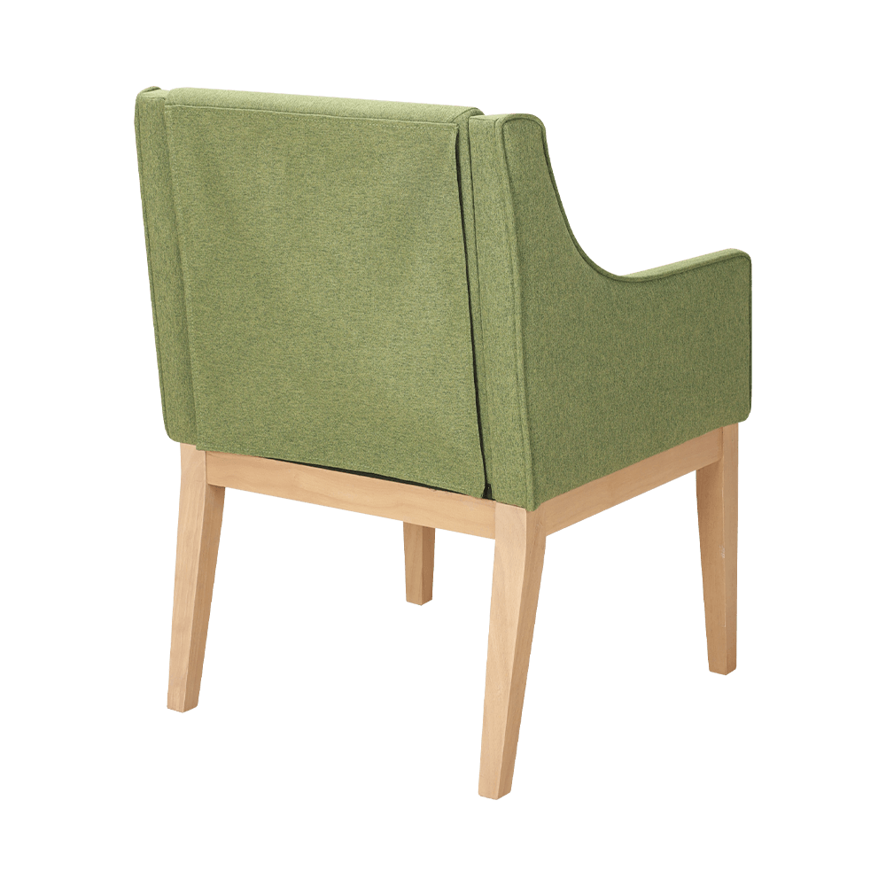 Chaise à manger en bois massif avec accoudoirs