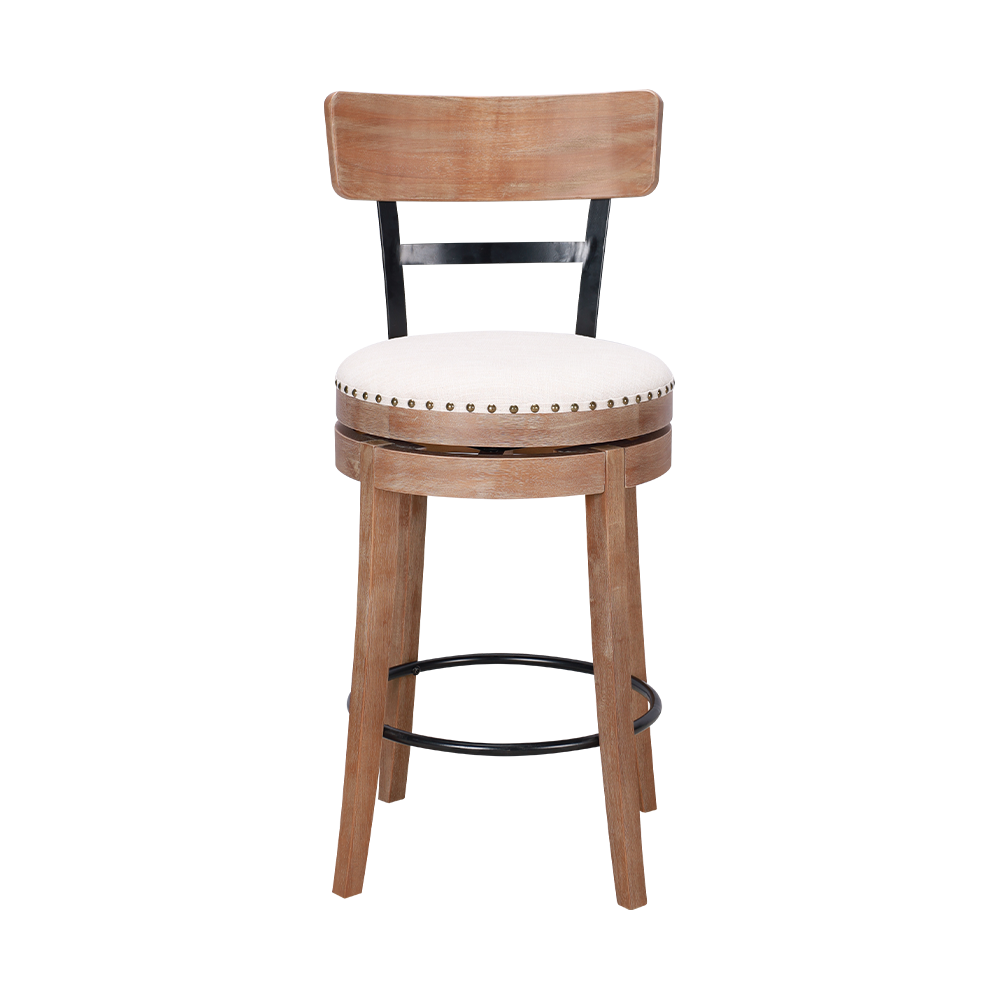 Chaise de salle à manger du coussin éponge en bois de caoutchouc