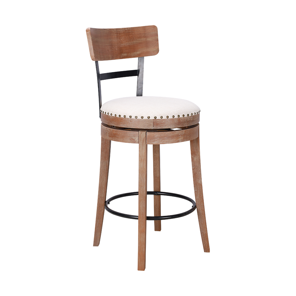 Chaise de salle à manger du coussin éponge en bois de caoutchouc