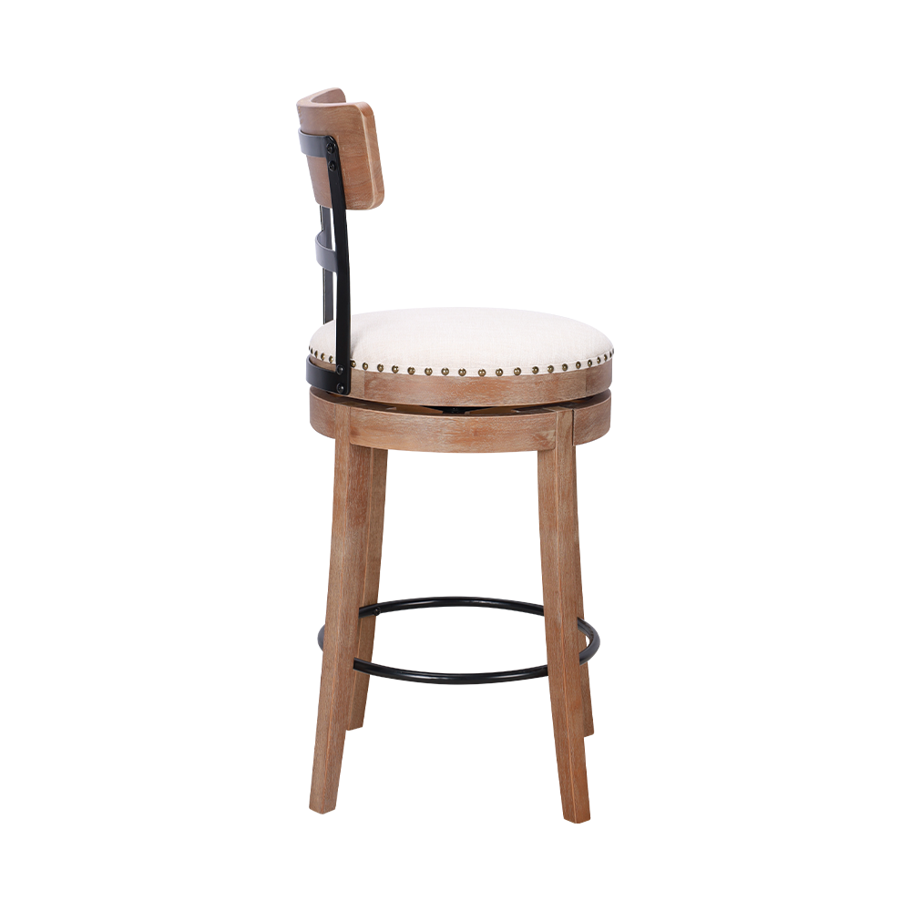 Chaise de salle à manger du coussin éponge en bois de caoutchouc