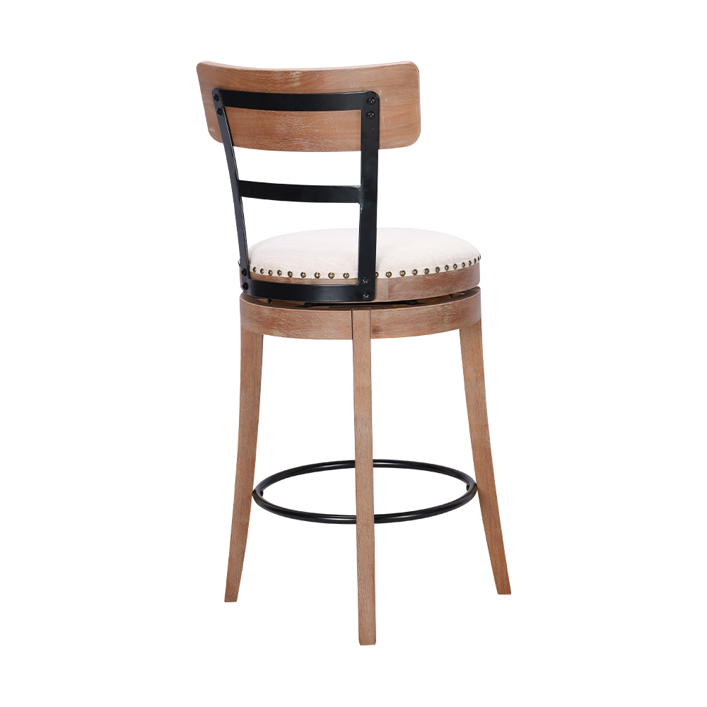 Chaise de salle à manger du coussin éponge en bois de caoutchouc