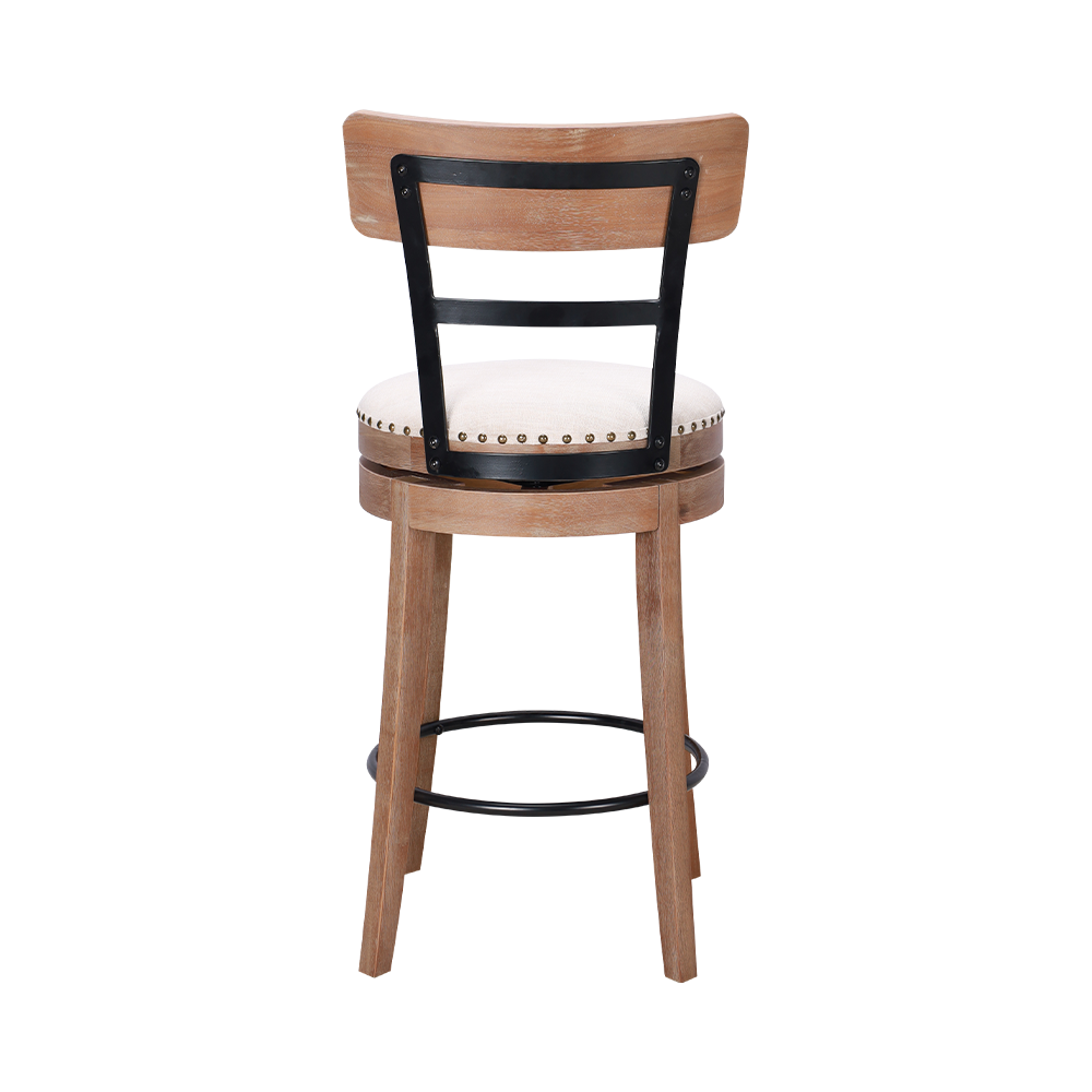 Chaise de salle à manger du coussin éponge en bois de caoutchouc