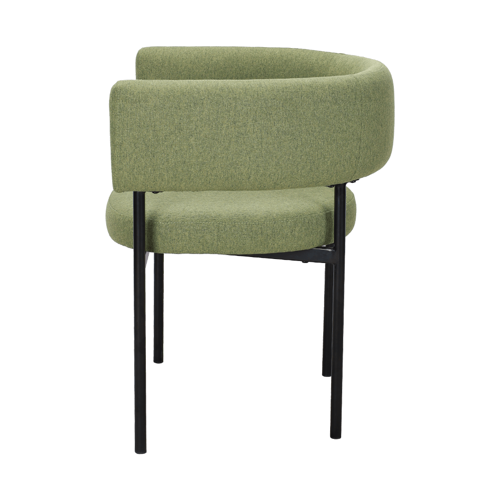 Chaise à manger des jambes en métal vert acide