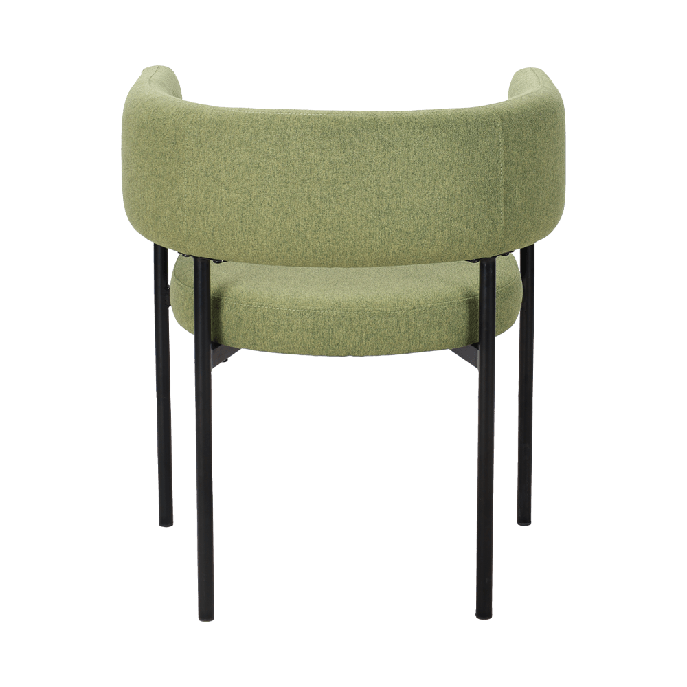 Chaise à manger des jambes en métal vert acide