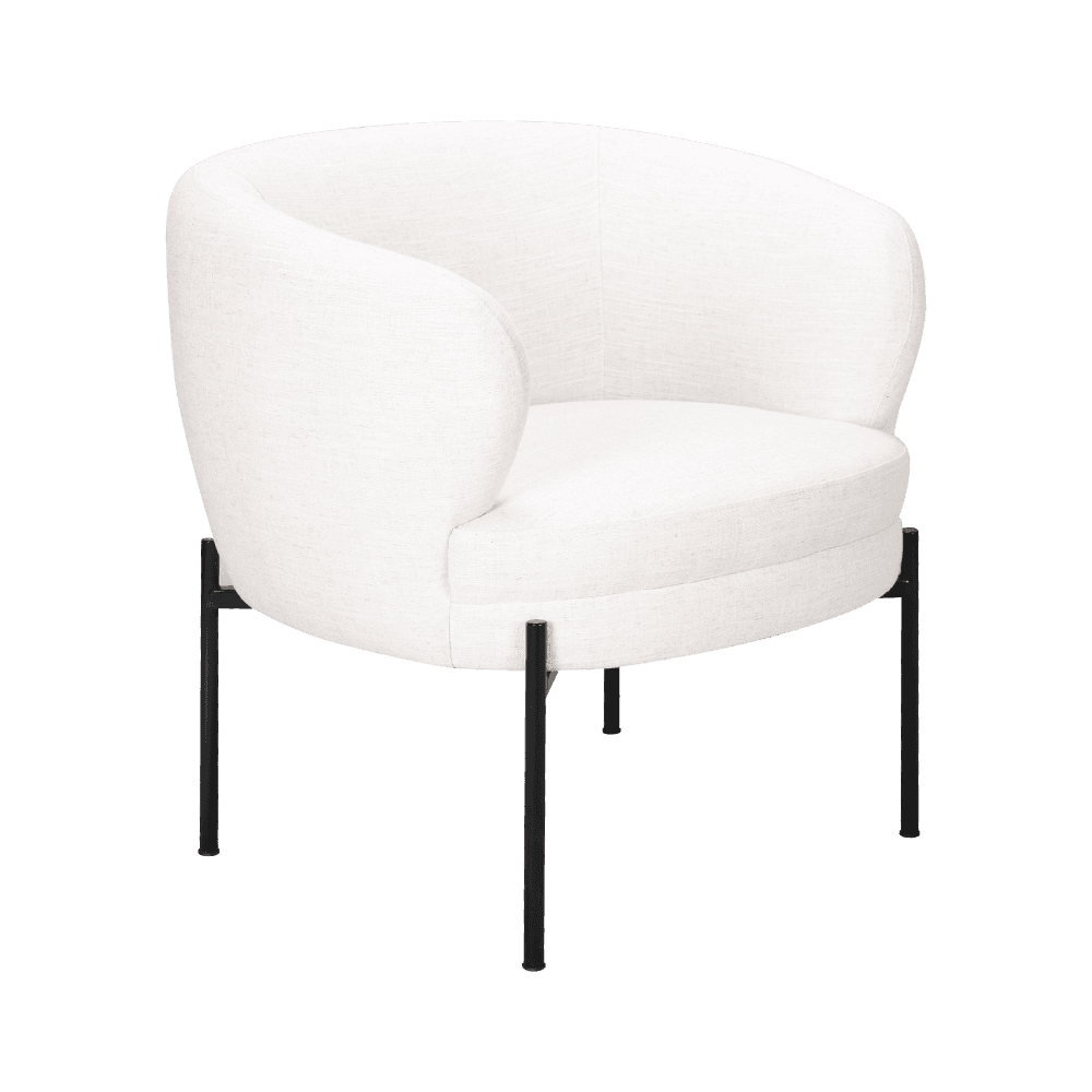 Chaise salon de coussin à l'éponge blanche