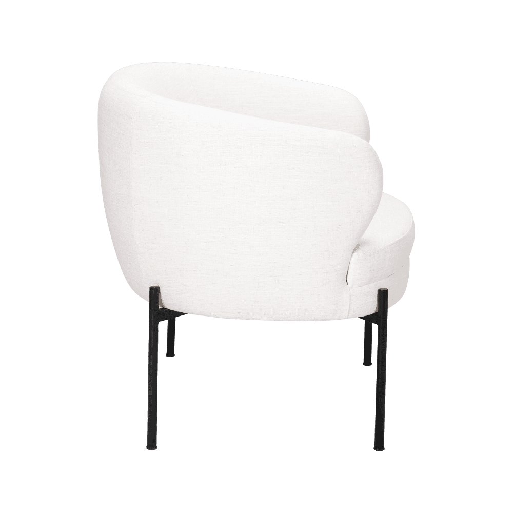 Chaise salon de coussin à l'éponge blanche