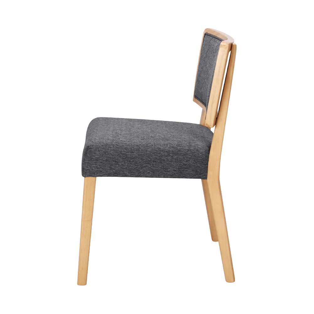 Chaise de salle à manger en bois massif en mousse en cuir