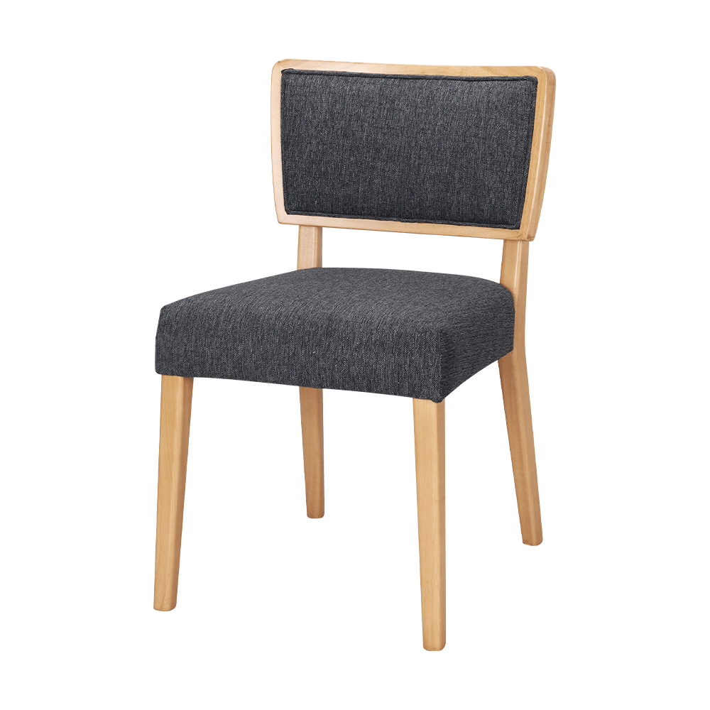 Chaise de salle à manger en bois massif en mousse en cuir