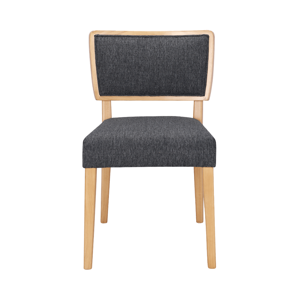 Chaise de salle à manger en bois massif en mousse en cuir