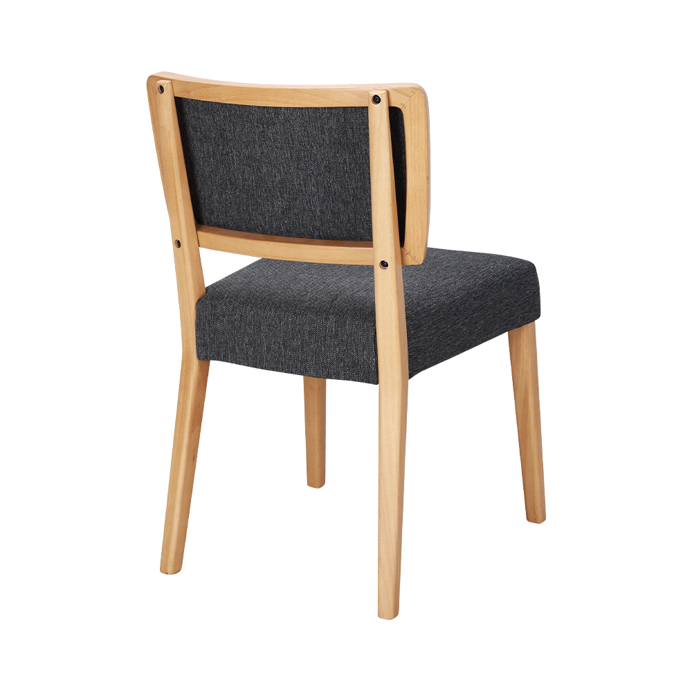 Chaise de salle à manger en bois massif en mousse en cuir