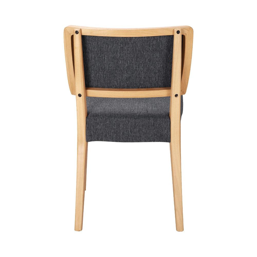 Chaise de salle à manger en bois massif en mousse en cuir