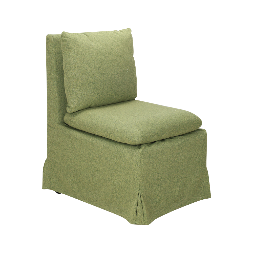 Chaise salon de tissu de couleur unie