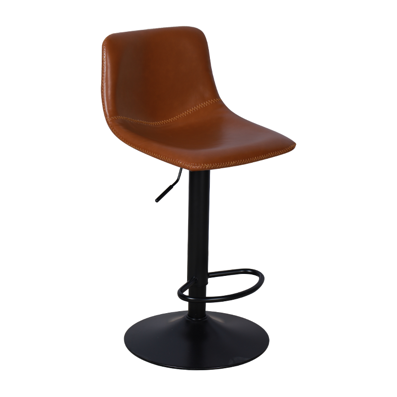 Tabouret de bar en métal en tissu